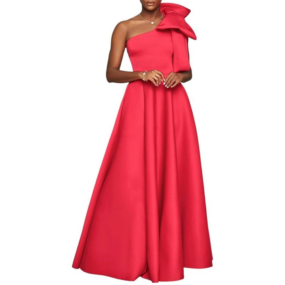 Juliet Roses Womens  One-Shoulder Maxi Dress